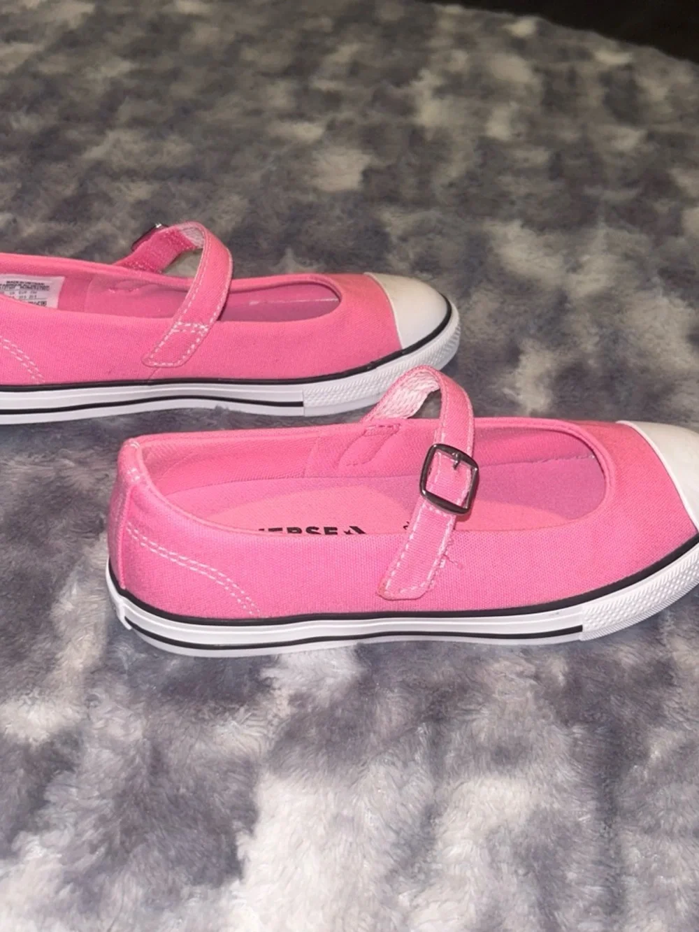 Converse Kids Pink Mary Jane Canvas Sneakers with Strap